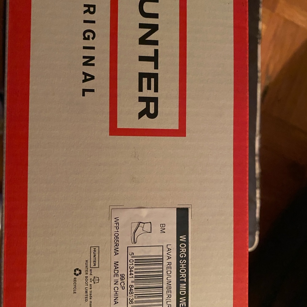 Hunter Original Lava Red Short Boots. These are burgundy/dark red in color
